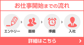 お仕事開始までの流れ　詳細はこちら